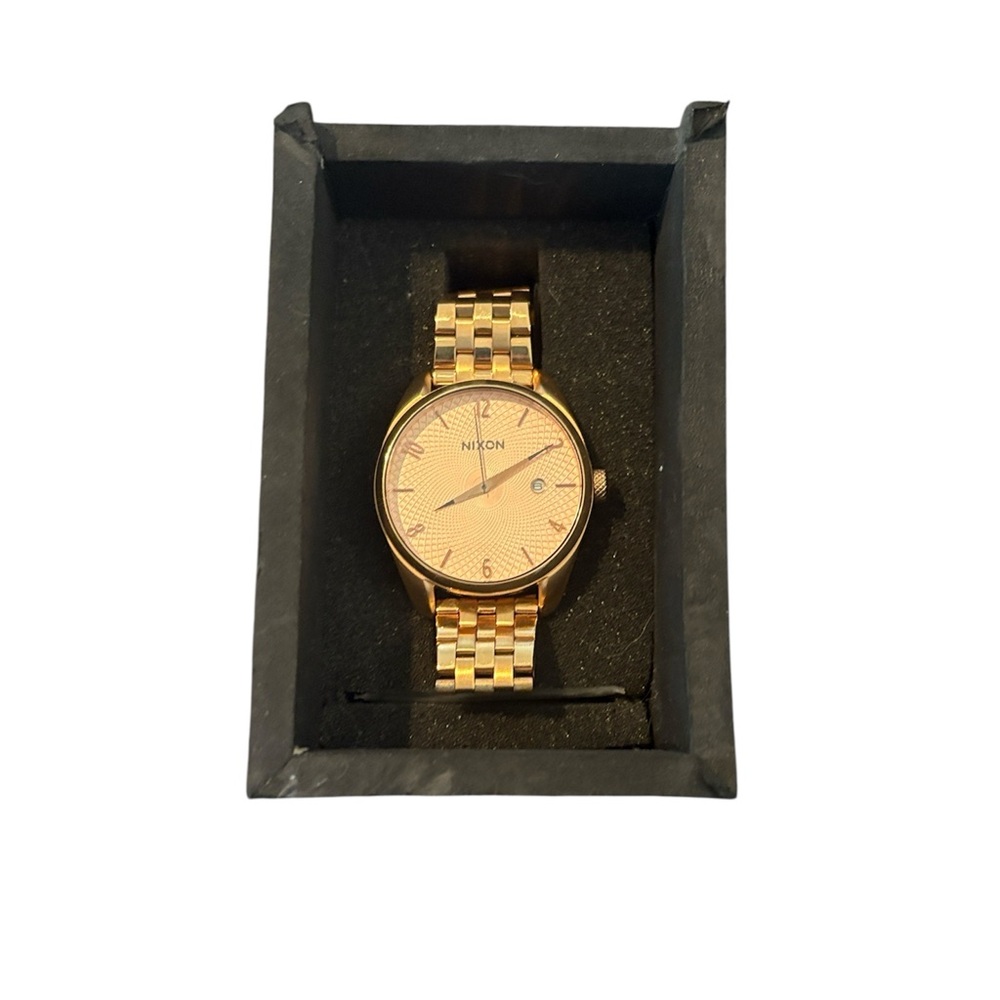 Nixon Rose Gold and Pink Bullet Watch